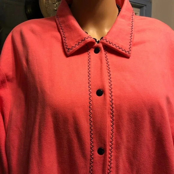 Onque Women Casual Cozy Shacket Cardigan Plus Size 2X Pockets - Picture 3 of 11